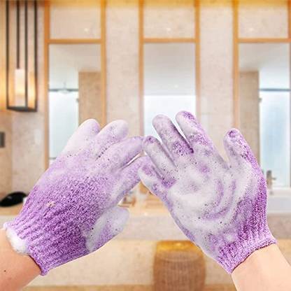 Cosluxe Exfoliating Bath Gloves for Spa Massage,Body Scrubber, Cleaner - 1 Pairs