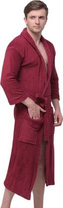 Comfortlooms Maroon Free Size Bath Robe
