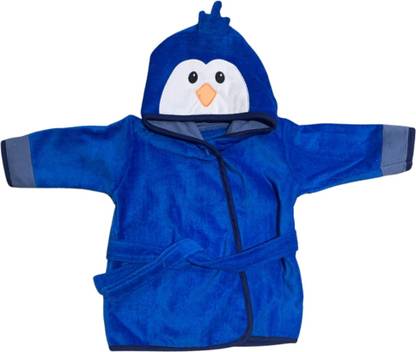 MAX LONDON Navy Blue Free Size Bath Robe