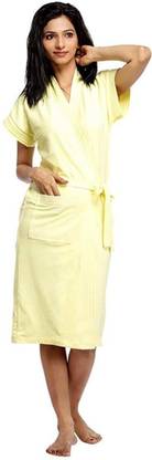 Superior light Yellow Free Size Bath Robe
