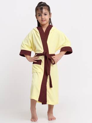 CREEVA Yellow & Wine Large Bath Robe
