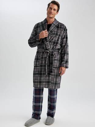 defacto Black Medium Bath Robe