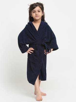 CREEVA Navy Blue Small Bath Robe