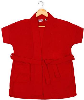CREEVA Red Medium Bath Robe