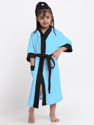 CREEVA Ocean Blue & Black XL Bath Robe