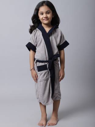 ELEVANTO GREY-NAVY XXL Bath Robe