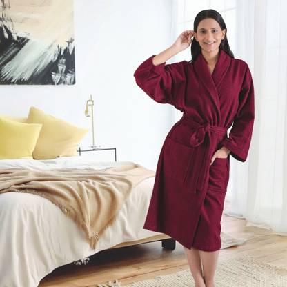 MYTRIDENT Wine Large Bath Robe
