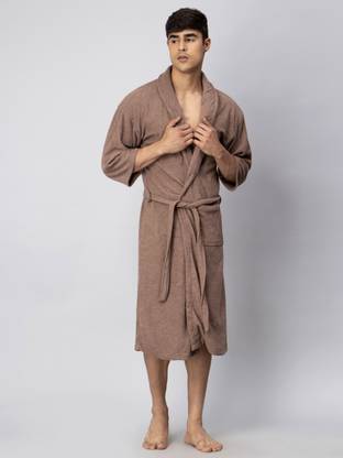 lacylook Brown Free Size Bath Robe