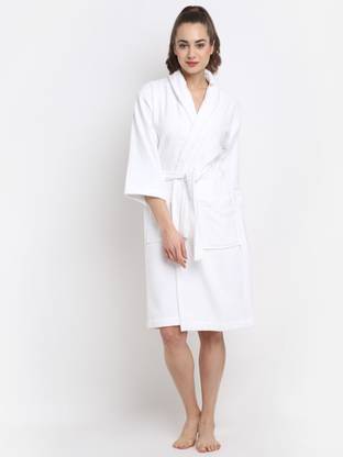 CREEVA White Medium Bath Robe