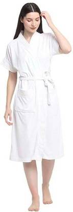 ZYRANEST White Free Size Bath Robe