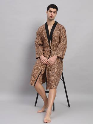 Ravaiyaa - Attitude Is Everything Beige Black Panther Free Size Bath Robe
