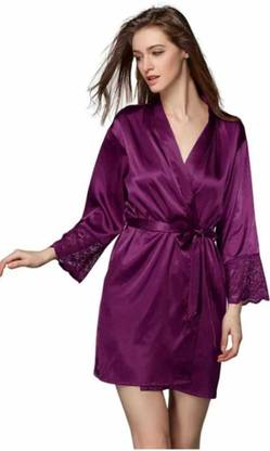 Cotovia Purple Medium Bath Robe