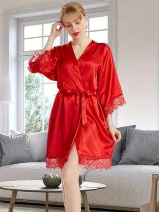 MARDIA Red Large Bath Robe