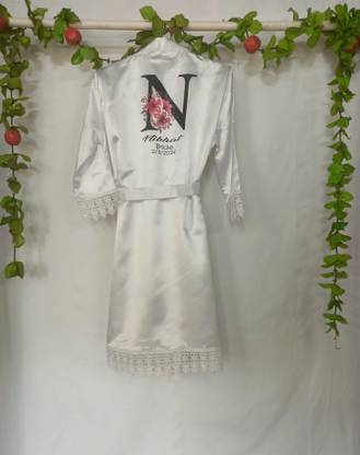 TrendVybe White Free Size Bath Robe