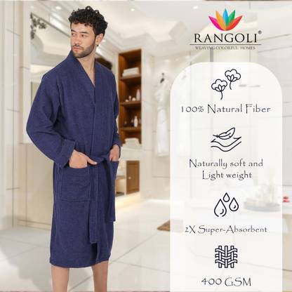 RANGOLI Navy XL Bath Robe