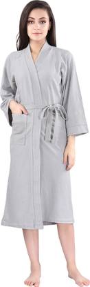 lacylook Grey Free Size Bath Robe