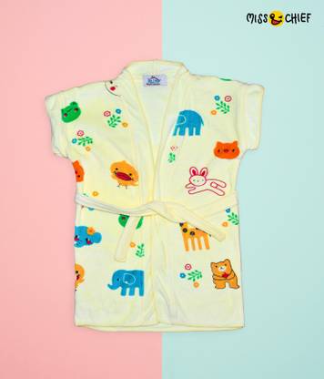 Miss & Chief by Flipkart Lemon Large Bath Robe