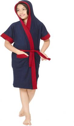 Sand Dune Navy Blue Free Size Bath Robe