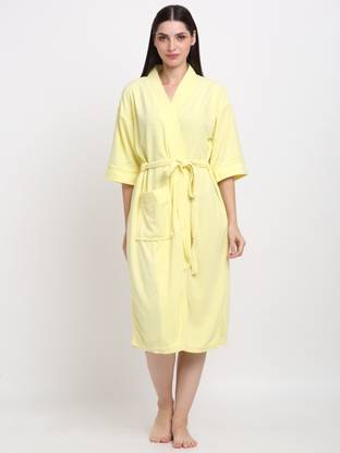 CREEVA Lemon Free Size Bath Robe