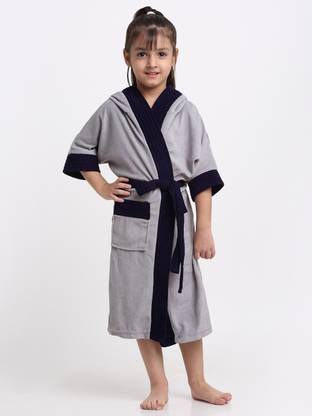 CREEVA Grey & Navy XL Bath Robe