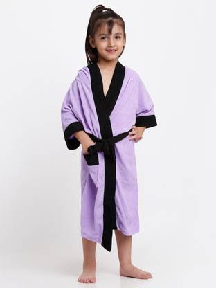CREEVA Lilac & Black Small Bath Robe