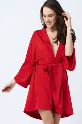 Cotovia Red Free Size Bath Robe