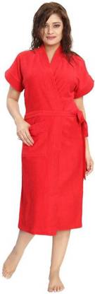 Poorak Red Large Bath Robe