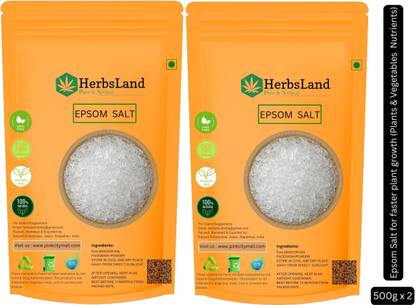 HerbsLand Epsom Salt For Muscle Aches, Pain Relief, Faster Plant Growth & Plants Nutrient