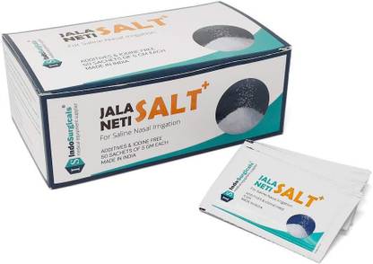 IS IndoSurgicals Jala Neti Salt Plus - Pack of 50 Sachets, 5g each