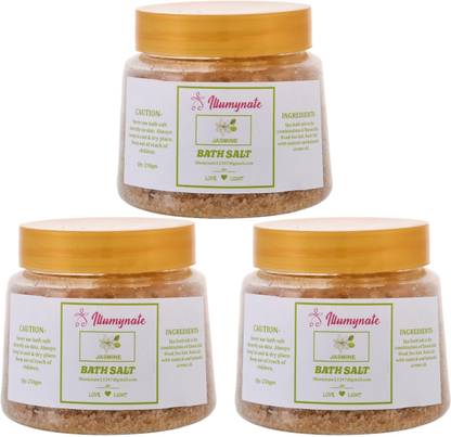 ILLUMYNATE Jasmine Bath Salt 250g for Body Relaxation and Muscle Pain Relief