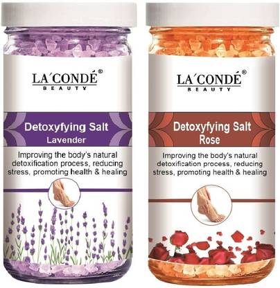 La'Conde Lavender & Rose Detoxifying Bath Salt (Each, 200g) Combo of 2