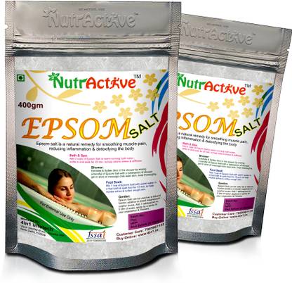 NutrActive Epsom Salt 2Kg for Pain Relief & Relaxation, Relief for Foot Pain, Swelling