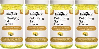 Mensport Detoxifying Lemon Bath Salt for Antioxidant & Skin Lightening (200g) Pack of 4
