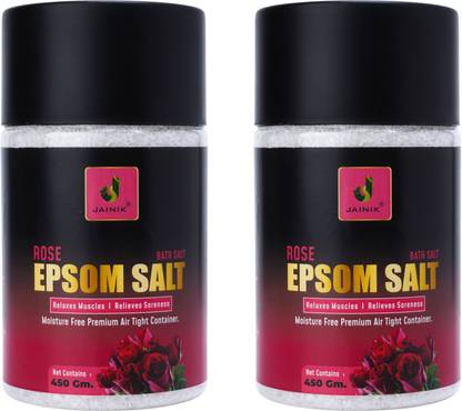 JAINIK Rose Bath Salt For Bath, Foot, Sleep, Muscle Relief & Refreshing Body Pack Of 2