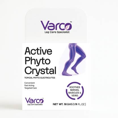 Varco Phyto Crystals Foot Soak for Varicose Veins, Swelling & Pain Relief – 50g