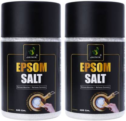 JAINIK 100% Natural Epsom Bath Salt For Muscle Relief, Relieves Aches & Pain Pack Of 2