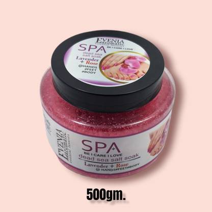 Evenia Pedicure Manicure Spa Dead sea salt soak with LAVENDER + ROSE