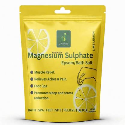 JAINIK Lime Lemon Bath Salt Crystal And Bath, For Muscle Relief, Relieves Aches & Pain