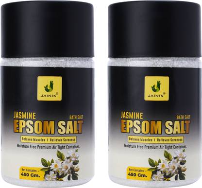 JAINIK Jasmine Bath Salt For Softening Dry Skin, Bathing, Relaxing Foot Relief 2 Pcs