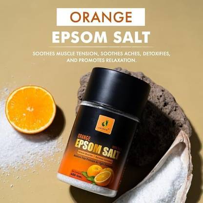 JAINIK Epsom Salt For Muscle Relief, Relieves Aches Pain -orange- 450gm