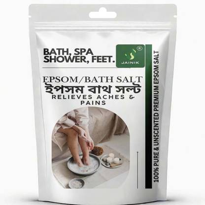 JAINIK Epsom Bath Salt- 100% Pure USP Grade Salt , Relieves Muscle Aches and Pain