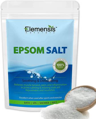 Elemensis Naturals Epsom Bath Salt For Relaxing Body, Pain Relief Therapeutic Spa and Garden