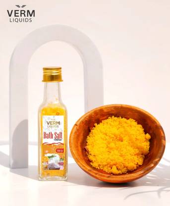 vermliquids PREMIUM 99.99% NATURAL Lemon Bath Salt for Skin Nourishment,Relaxing