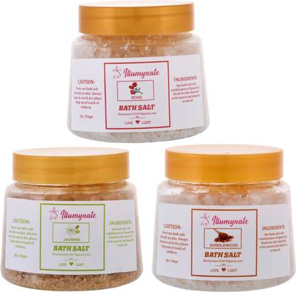 ILLUMYNATE Rose & Jasmine & Sandalwood Bath Salt Body Muscle Pain Relief
