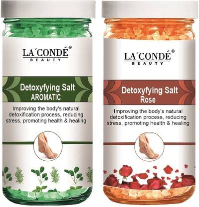 La'Conde Aromatic & Rose Detoxifying Bath Salt (Each, 200g) Combo of 2