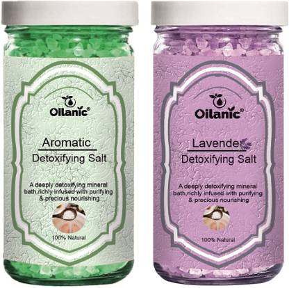 Oilanic Detoxifying Aromatic & Lavender Bath Salt for Relaxing (200g) Pack of 2