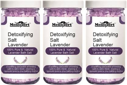 Mensport Detoxifying Lavender Bath Salt for Relaxing & Rejuvenating (200g) Pack of 3