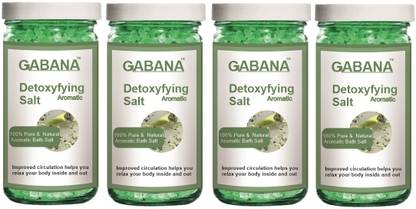 GABANA Detoxifying Aromatic Bath Salt for Muscle Relief & Relaxation (200g) Pack of 4