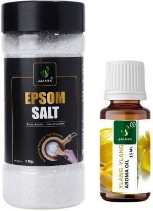 JAINIK Epsom Salt For Muscle Relief, Relieves Aches Pain -ylang ylang oil