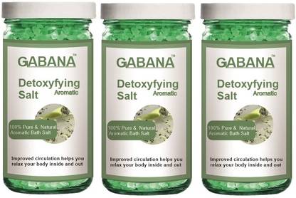GABANA Detoxifying Aromatic Bath Salt for Muscle Relief & Relaxation (200g) Pack of 3